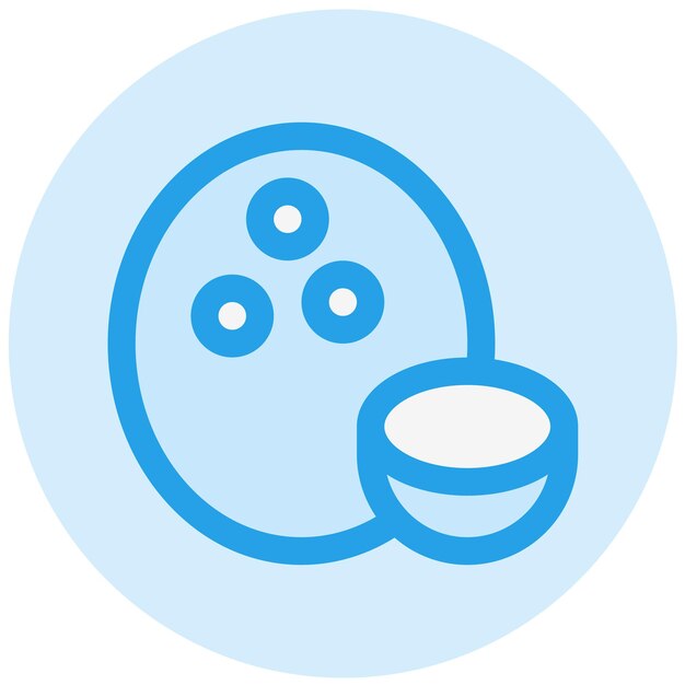 Ilustración del diseño del icono vectorial del coco