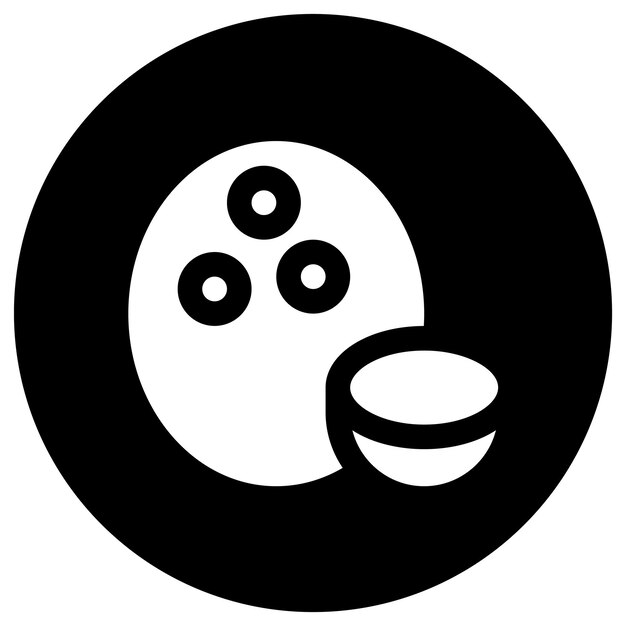 Ilustración del diseño del icono vectorial del coco