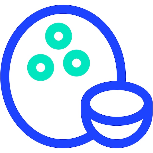Ilustración del diseño del icono vectorial del coco