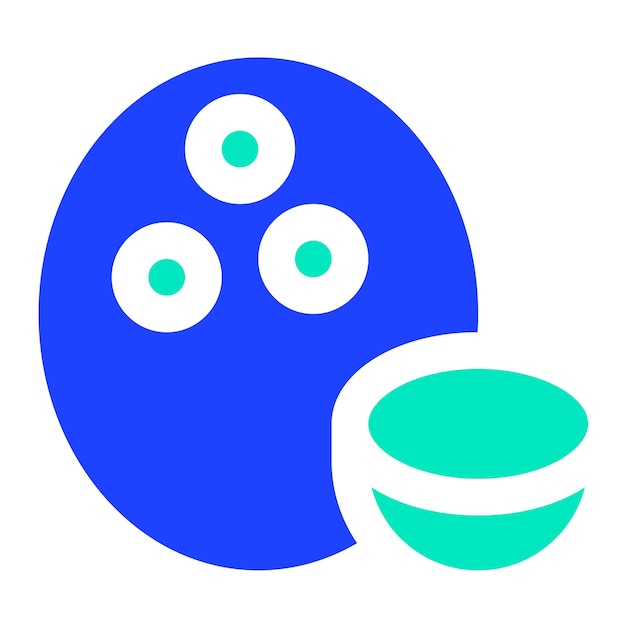 Ilustración del diseño del icono vectorial del coco