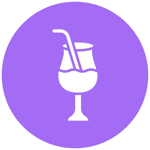 Ilustración del diseño del icono vectorial del cóctel