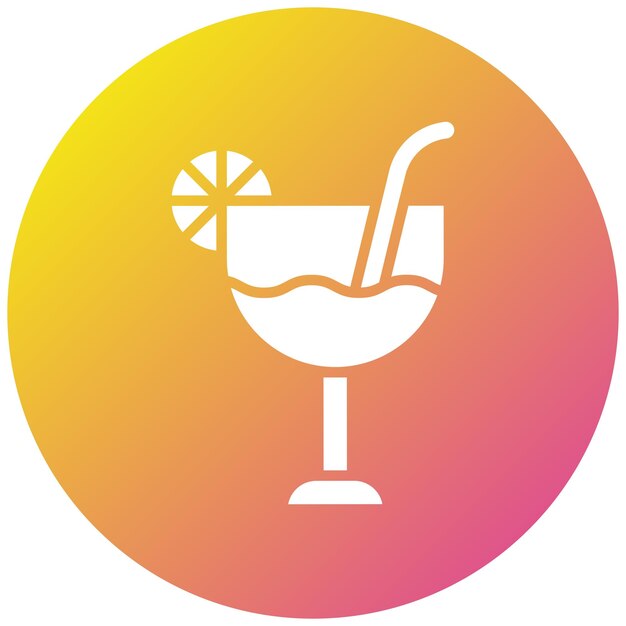 Ilustración del diseño del icono vectorial del cóctel