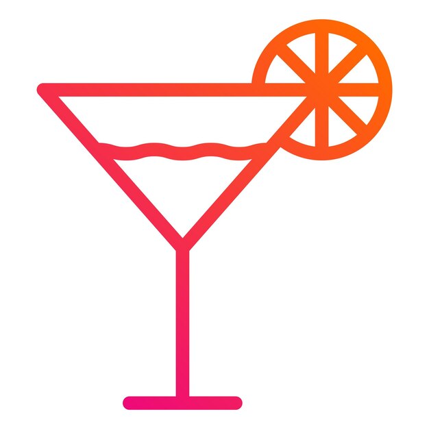 Ilustración del diseño del icono vectorial del cóctel