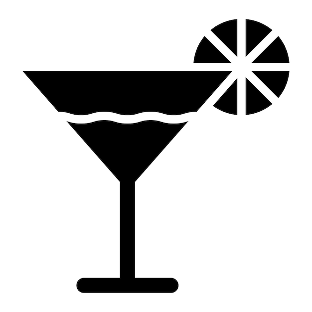 Ilustración del diseño del icono vectorial del cóctel