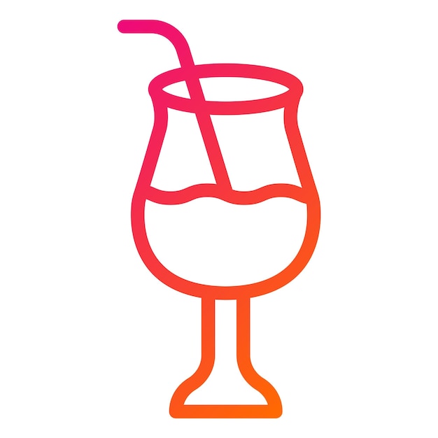 Ilustración del diseño del icono vectorial del cóctel