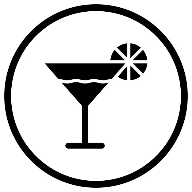 Ilustración del diseño del icono vectorial del cóctel