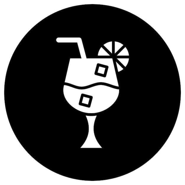 Ilustración del diseño del icono vectorial del cóctel