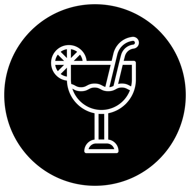 Ilustración del diseño del icono vectorial del cóctel