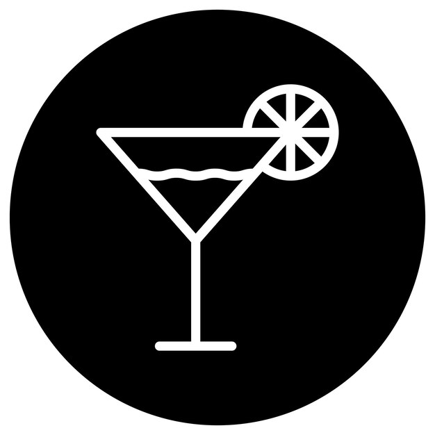Ilustración del diseño del icono vectorial del cóctel