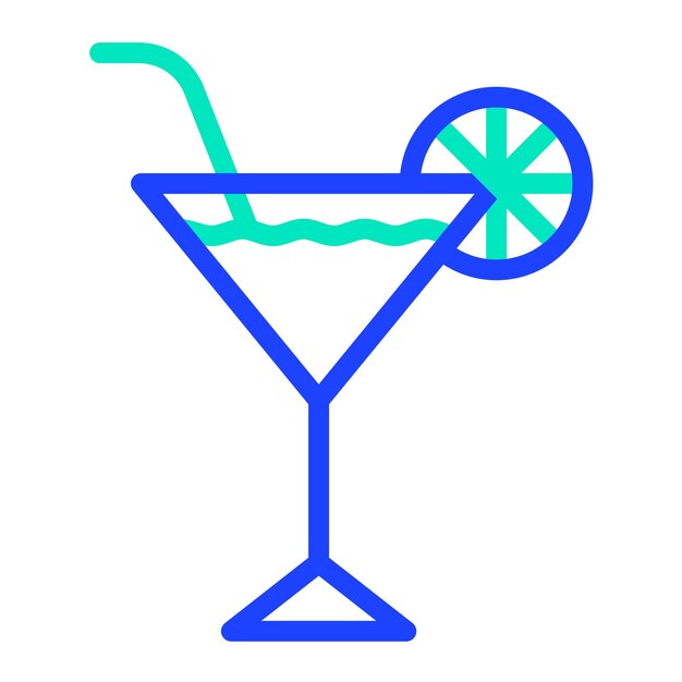 Ilustración del diseño del icono vectorial del cóctel