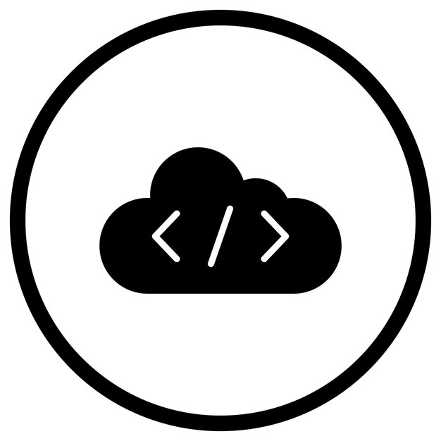 Ilustración del diseño del icono vectorial de codificación