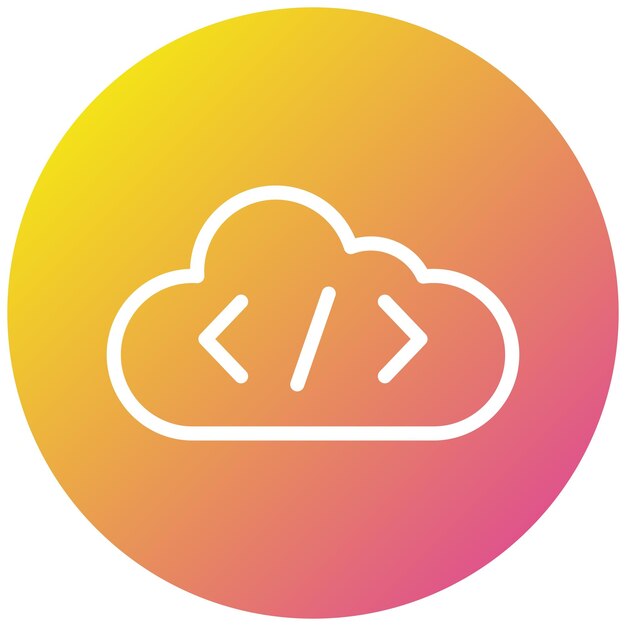 Ilustración del diseño del icono vectorial de codificación