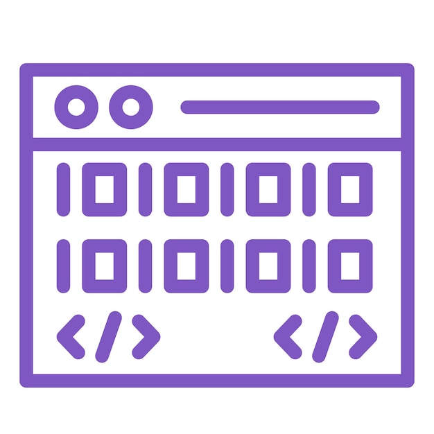 Ilustración del diseño del icono vectorial de codificación