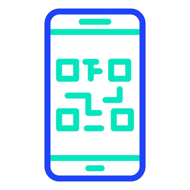 Ilustración del diseño del icono vectorial del código Qr