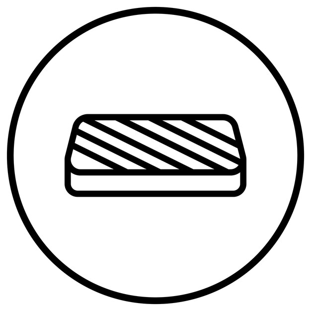 Ilustración del diseño del icono vectorial del colchón