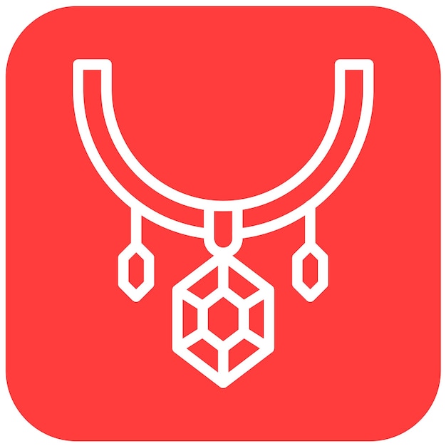 Ilustración del diseño del icono vectorial del collar