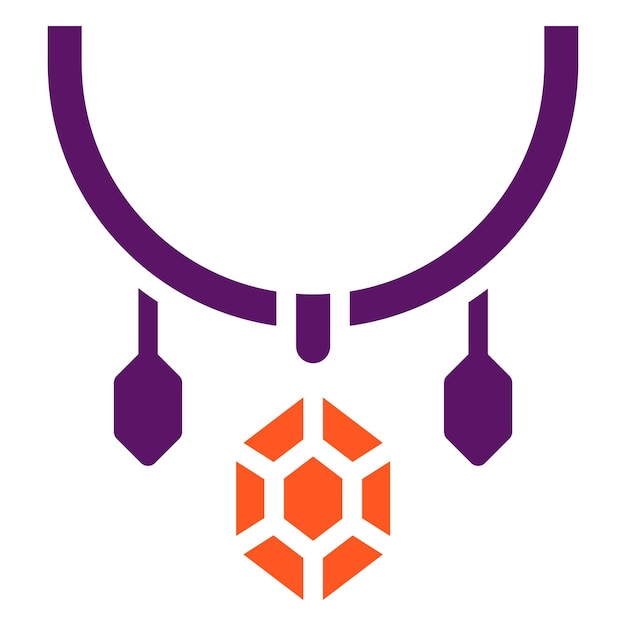 Ilustración del diseño del icono vectorial del collar