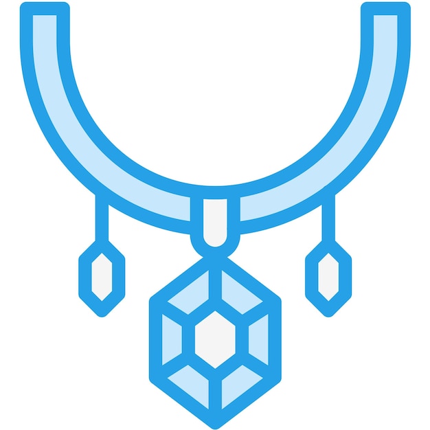 Ilustración del diseño del icono vectorial del collar