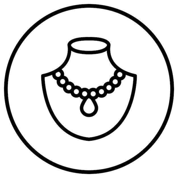 Ilustración del diseño del icono vectorial del collar