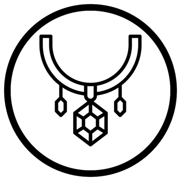 Ilustración del diseño del icono vectorial del collar