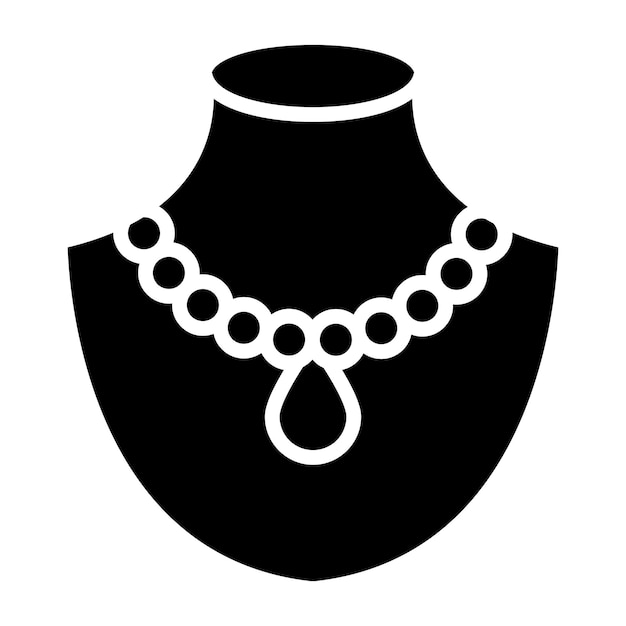 Ilustración del diseño del icono vectorial del collar