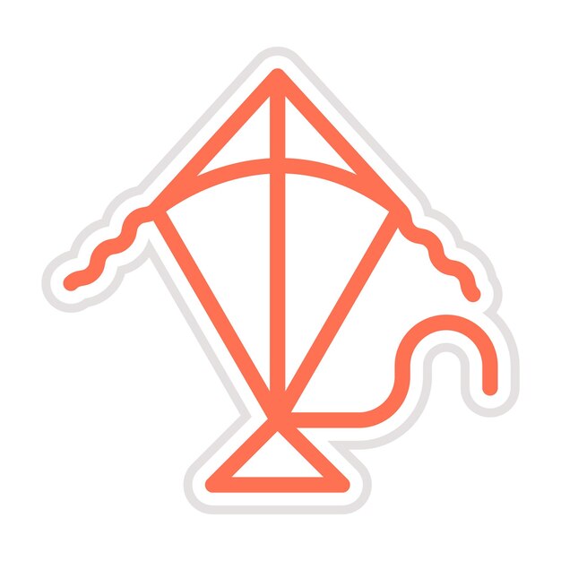 Ilustración del diseño del icono vectorial de la cometa