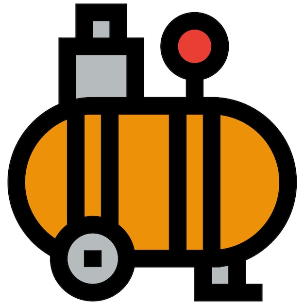 Ilustración del diseño del icono vectorial del compresor de aire