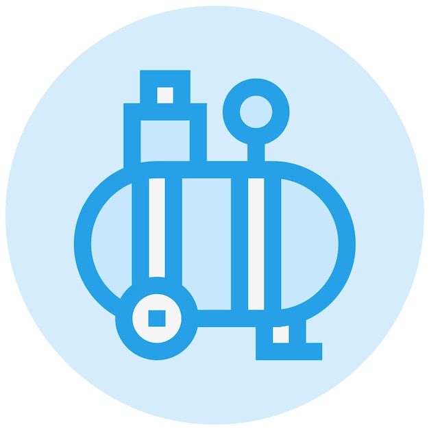 Ilustración del diseño del icono vectorial del compresor de aire
