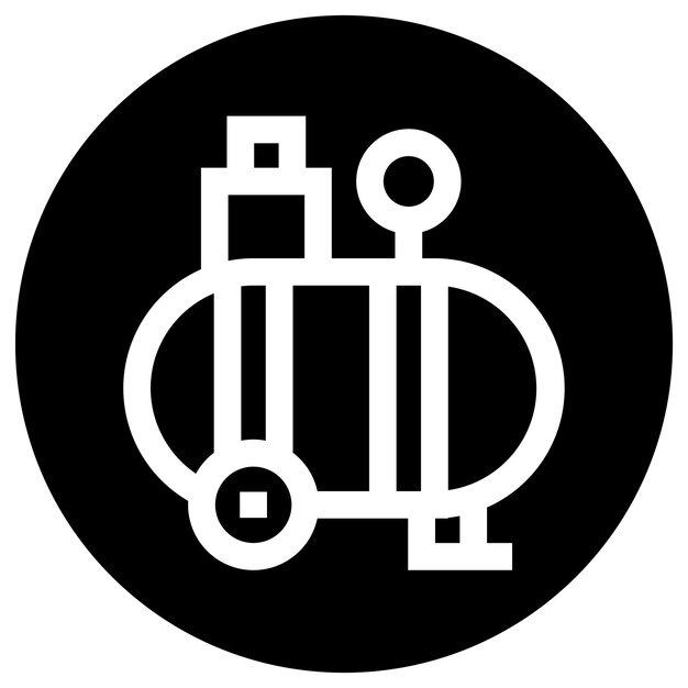 Ilustración del diseño del icono vectorial del compresor de aire