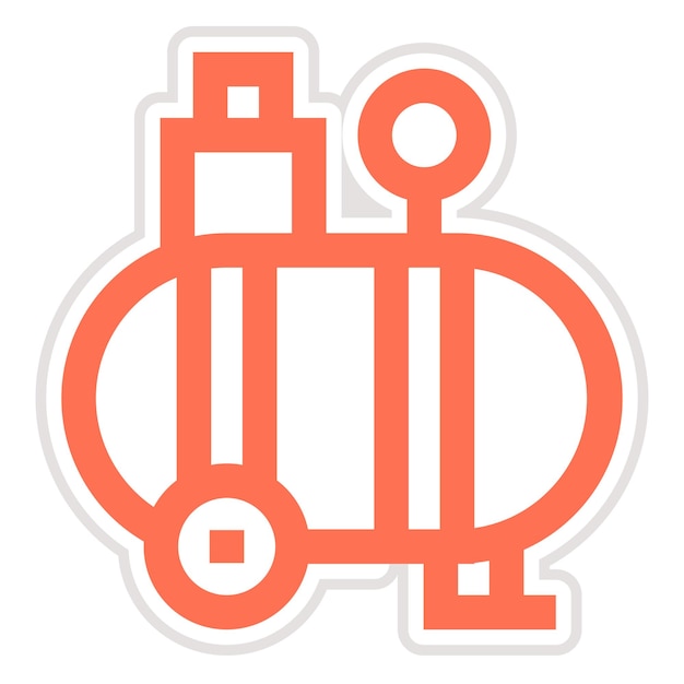 Ilustración del diseño del icono vectorial del compresor de aire