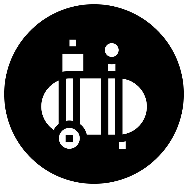 Ilustración del diseño del icono vectorial del compresor de aire