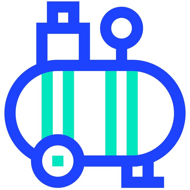 Ilustración del diseño del icono vectorial del compresor de aire
