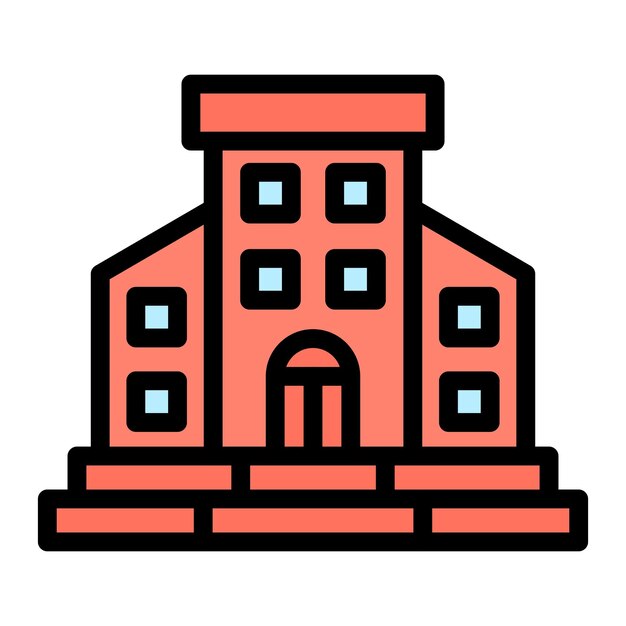 Ilustración del diseño del icono vectorial del condominio