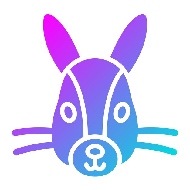 Ilustración del diseño del icono vectorial del conejo