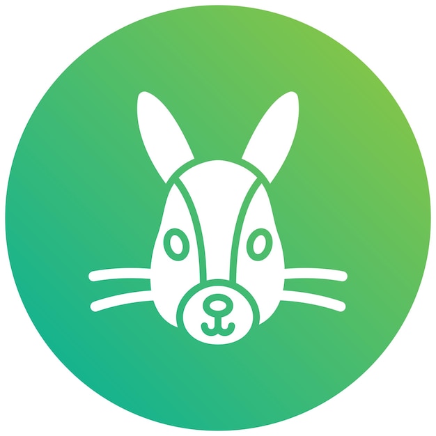 Ilustración del diseño del icono vectorial del conejo