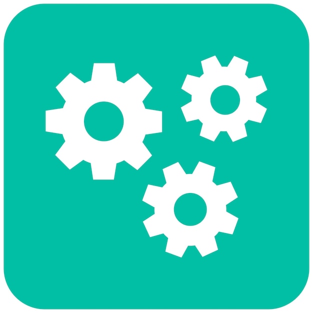 Ilustración del diseño del icono vectorial de configuración