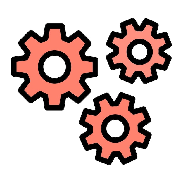 Ilustración del diseño del icono vectorial de configuración
