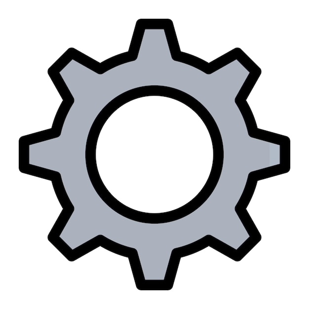 Ilustración del diseño del icono vectorial de configuración