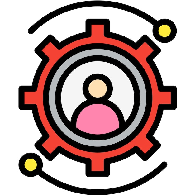Ilustración del diseño del icono vectorial de configuración