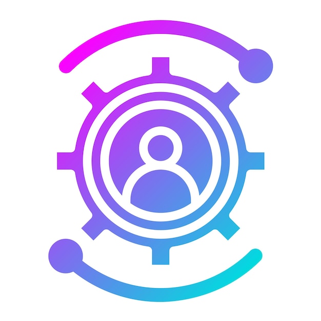 Ilustración del diseño del icono vectorial de configuración