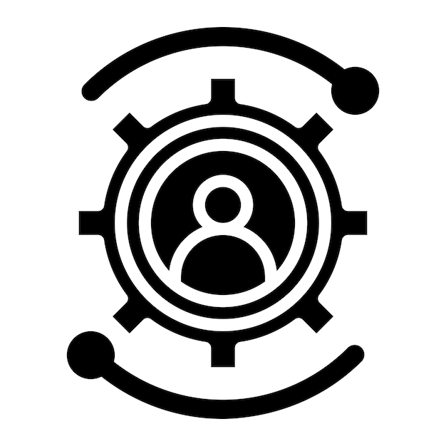 Ilustración del diseño del icono vectorial de configuración