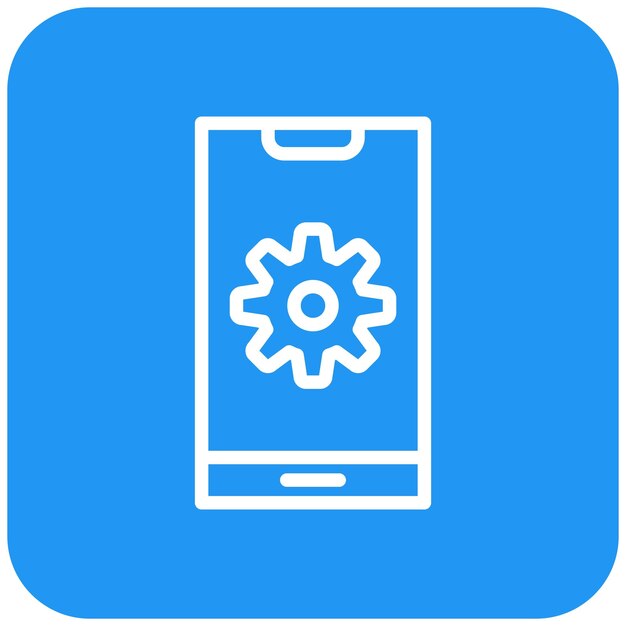Ilustración del diseño del icono vectorial de configuración