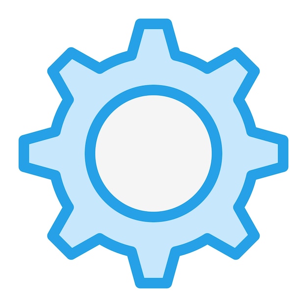 Ilustración del diseño del icono vectorial de configuración