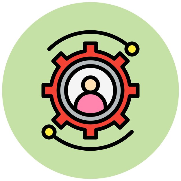 Ilustración del diseño del icono vectorial de configuración