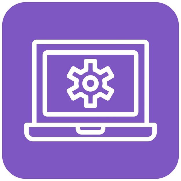 Ilustración del diseño del icono vectorial de configuración