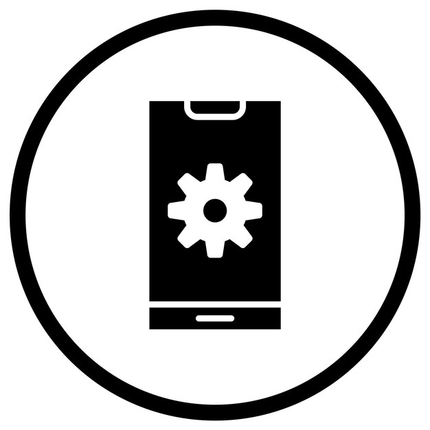 Ilustración del diseño del icono vectorial de configuración