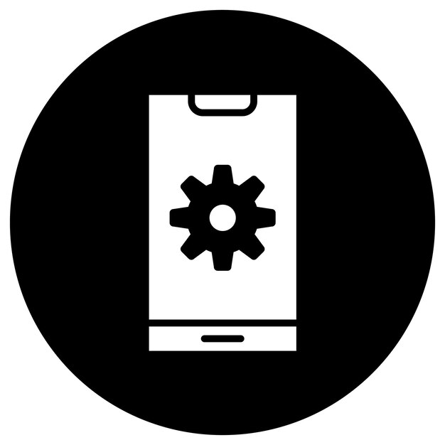 Ilustración del diseño del icono vectorial de configuración