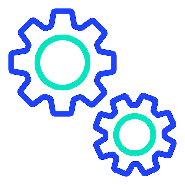Ilustración del diseño del icono vectorial de configuración