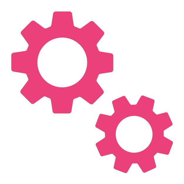 Ilustración del diseño del icono vectorial de configuración