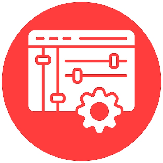 Ilustración del diseño del icono vectorial de las configuraciones